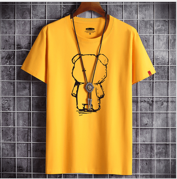 Mens Casual Bear Anime T Shirt - Amazitshop