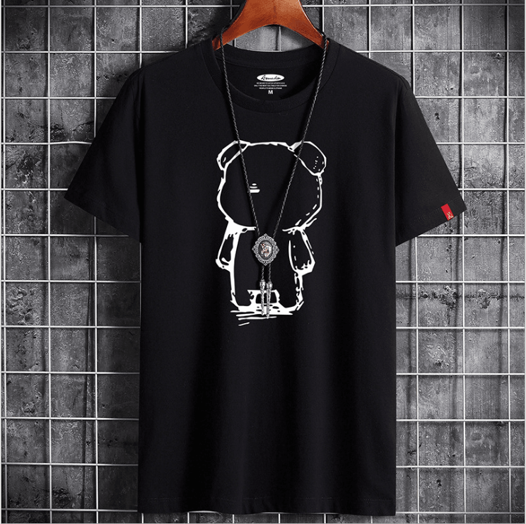 Mens Casual Bear Anime T Shirt - Amazitshop