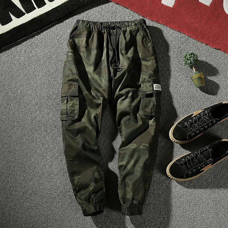 Mens Casual Fashion Loose Legged Camouflage Pants - Amazitshop