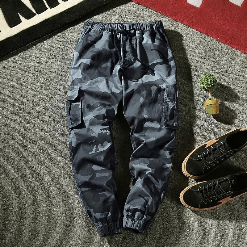 Mens Casual Fashion Loose Legged Camouflage Pants - Amazitshop