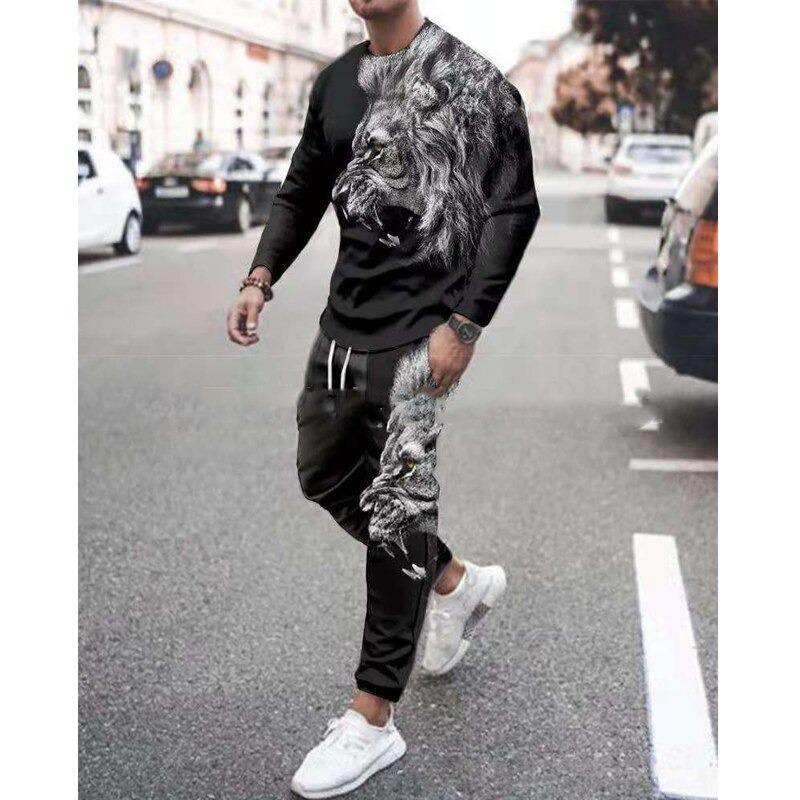 Men's Casual Suit 3d Digital Printing Pant - Amazitshop