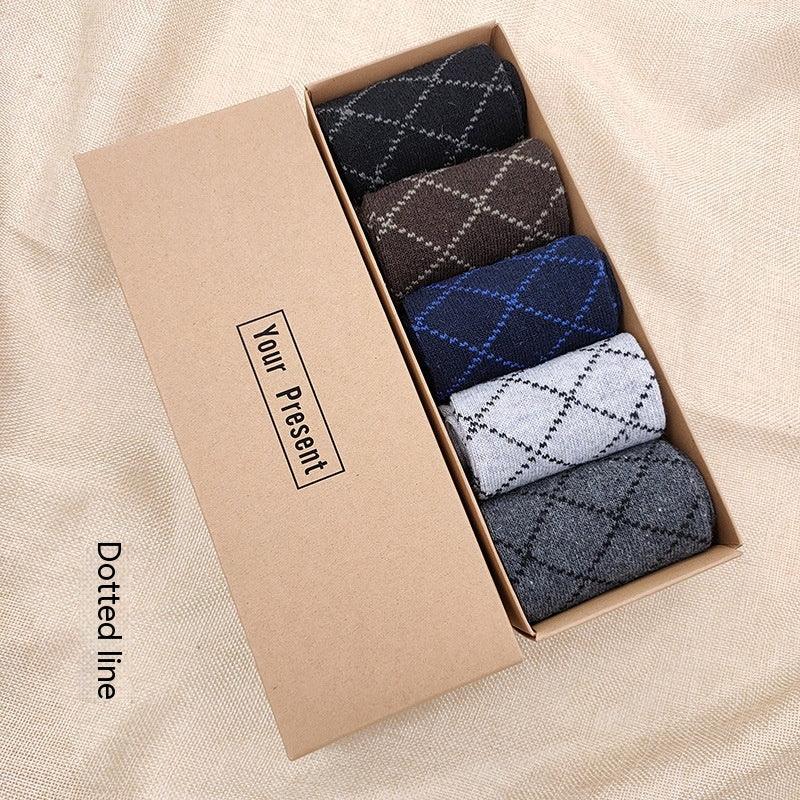 Men's Casual Thickening Thermal Middle Tube Socks - Amazitshop