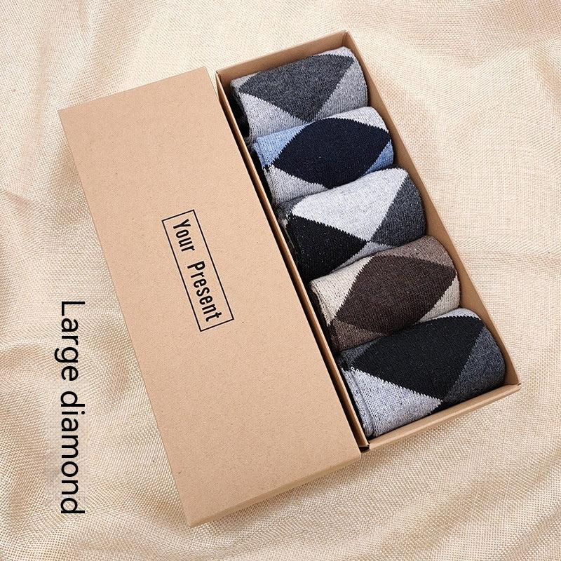 Men's Casual Thickening Thermal Middle Tube Socks - Amazitshop