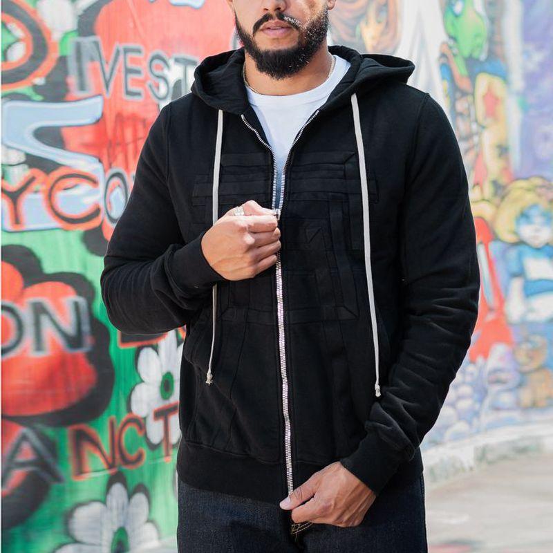 Men's Clothing Loose Tops Fashion Black Sweater Jacket Men - Amazitshop