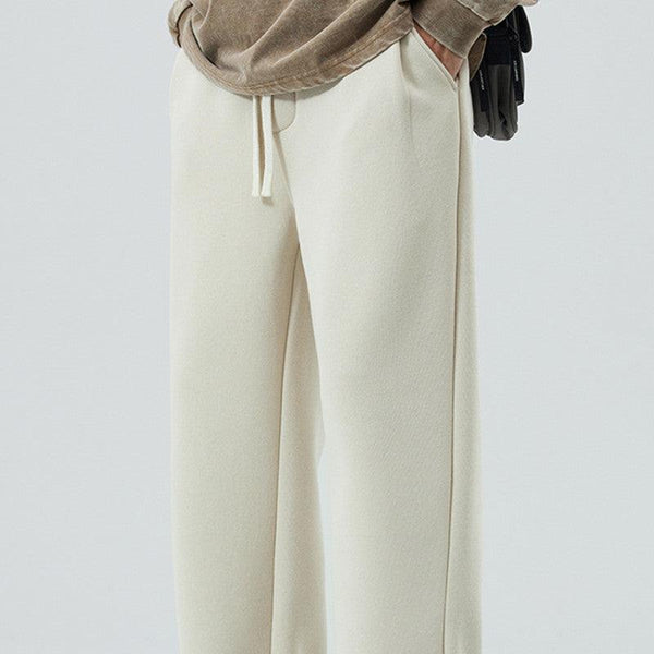 Men's Clothing Straight Drooping Fleece - lined Pants - Amazitshop