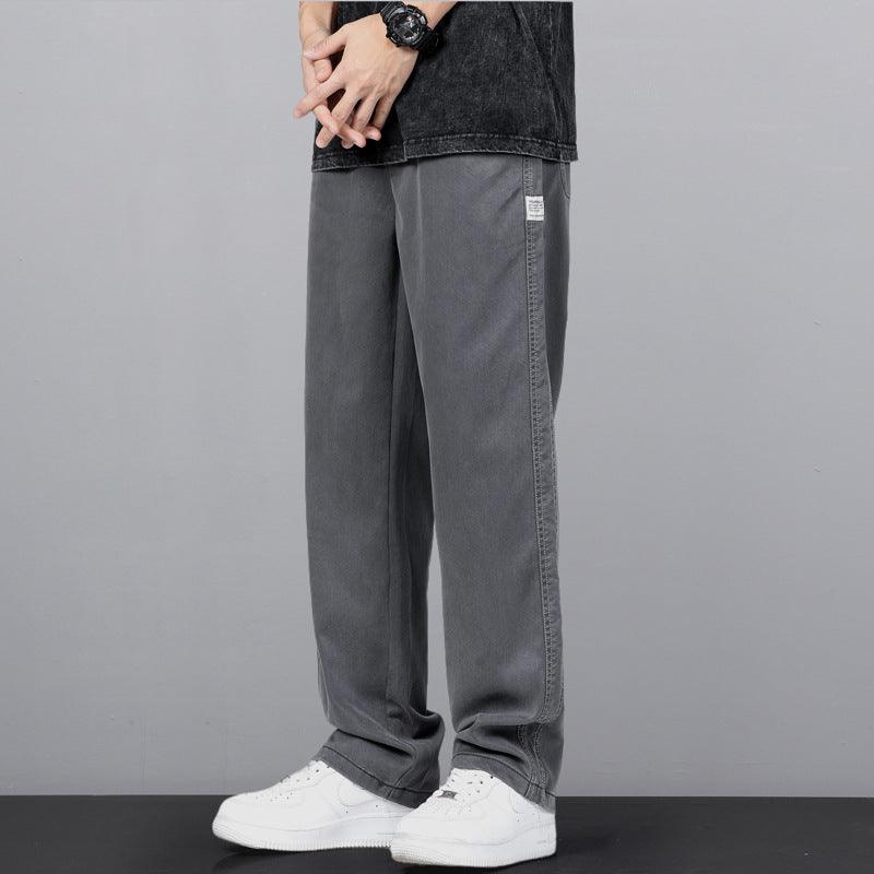 Men's Denim Loose Straight Trousers - Amazitshop
