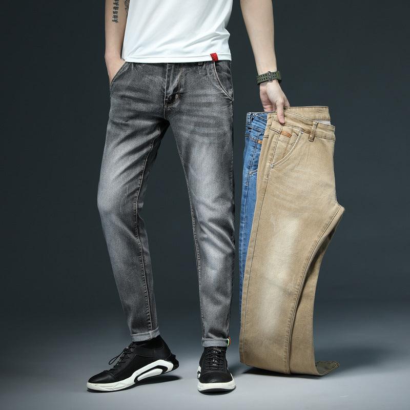 Men's Denim Skinny Pants Color Slim Fit - Amazitshop