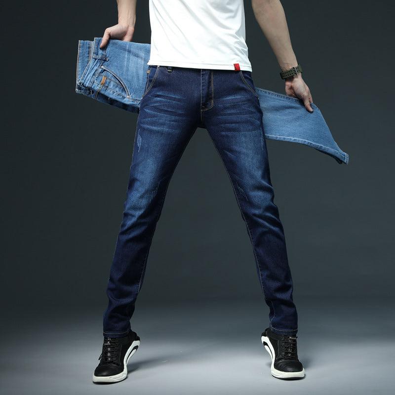 Men's Denim Skinny Pants Color Slim Fit - Amazitshop