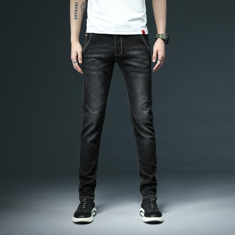 Men's Denim Skinny Pants Color Slim Fit - Amazitshop