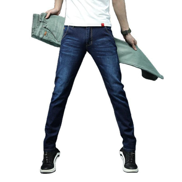 Men's Denim Skinny Pants Color Slim Fit - Amazitshop