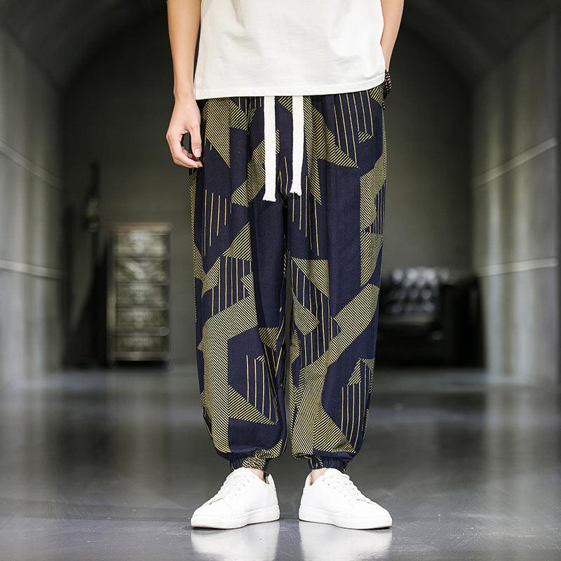 Mens Fashion Breathable Casual Wide Leg Pants - Amazitshop