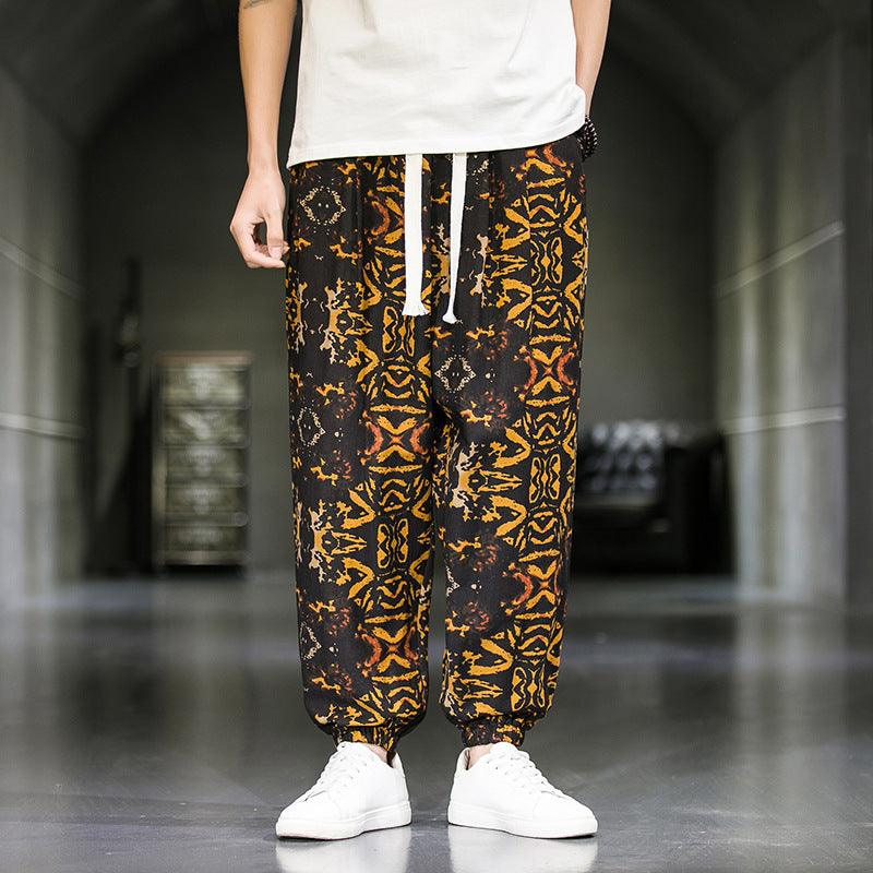 Mens Fashion Breathable Casual Wide Leg Pants - Amazitshop