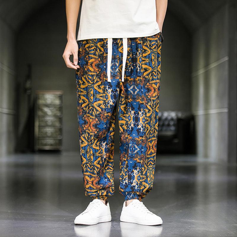 Mens Fashion Breathable Casual Wide Leg Pants - Amazitshop