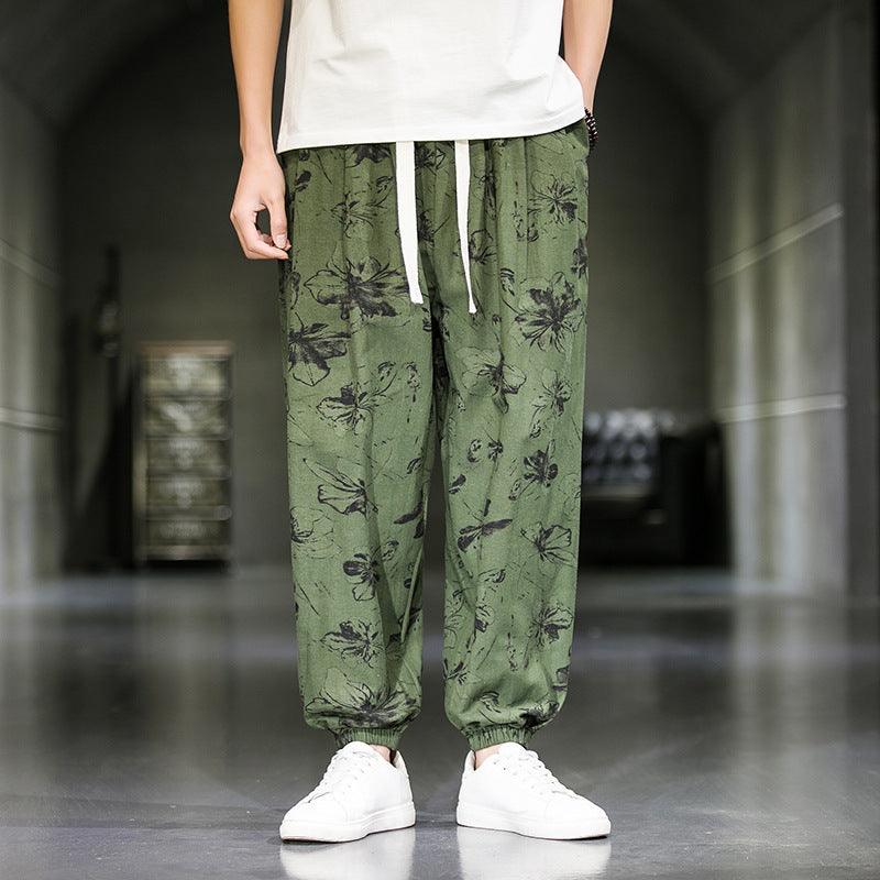 Mens Fashion Breathable Casual Wide Leg Pants - Amazitshop
