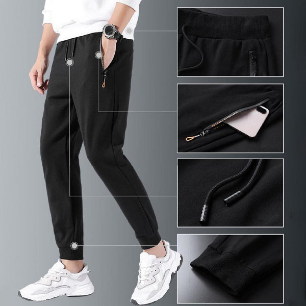 Men's Fashion Simple Casual Zipper Sweatpants - Amazitshop