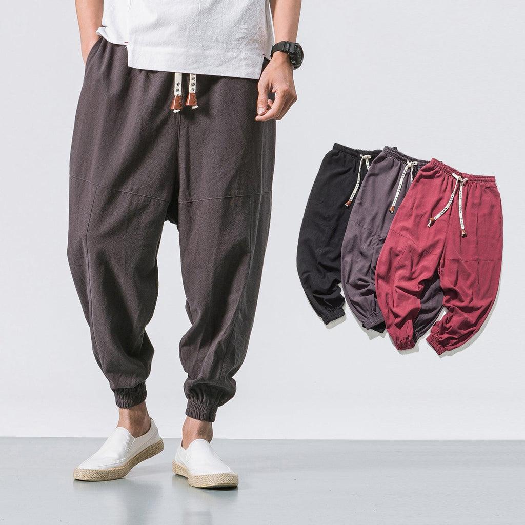 Mens Hip Hop Streetwear Gym Joggers Pants Drawstring Elastic Pockets Tapered Sweatpants - Amazitshop