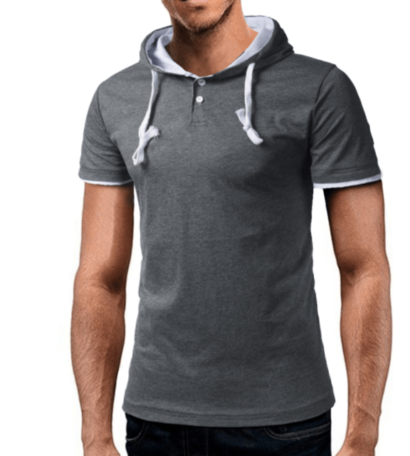 Mens Hoodie Slim T-Shirt - Amazitshop