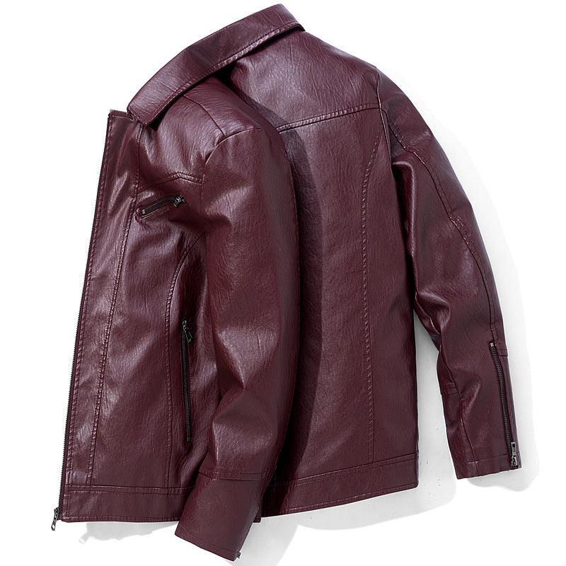 Men's Leather Jackets Leather Suits Thin Washable Leather Jackets - Amazitshop
