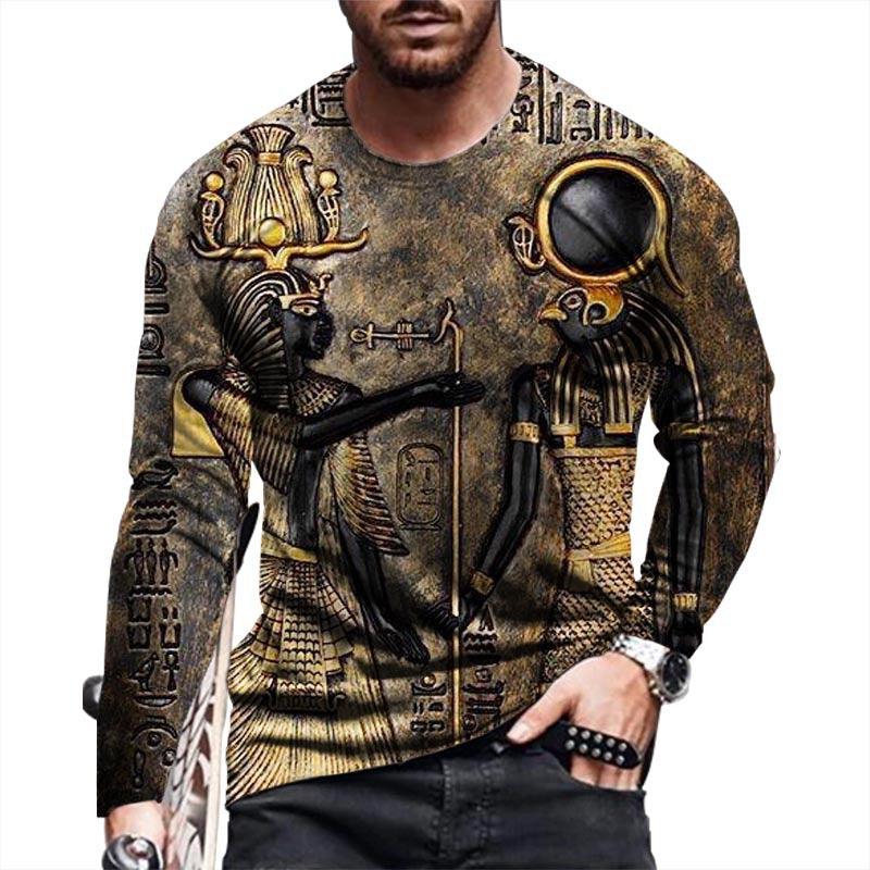 Men's Long - sleeved T-shirts Thin Tops Trendy Clothes - Amazitshop