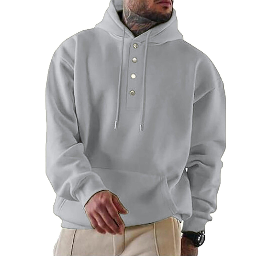 Men's Loose Fitting Casual Hooded Sweater - Amazitshop