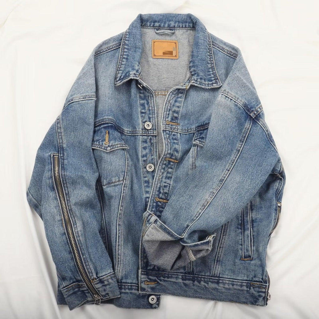 Men's Loose Plus Size All Match Denim Jacket - Amazitshop