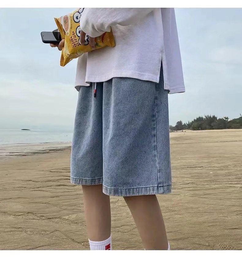 Men's Loose Straight Casual Denim Shorts - Amazitshop