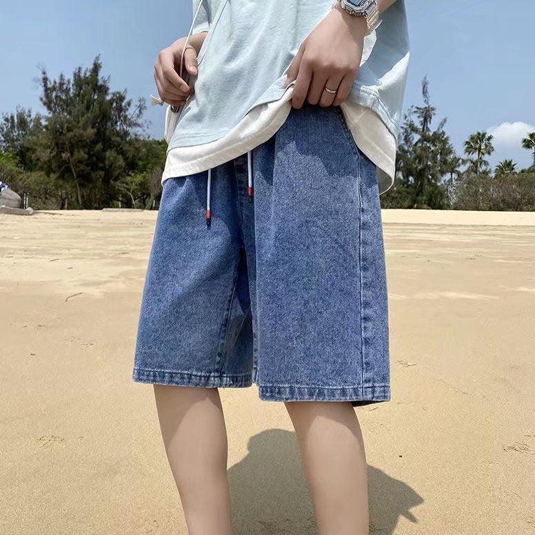 Men's Loose Straight Casual Denim Shorts - Amazitshop