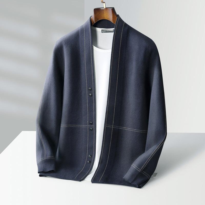 Men's New Wool Cardigan Coat - Amazitshop