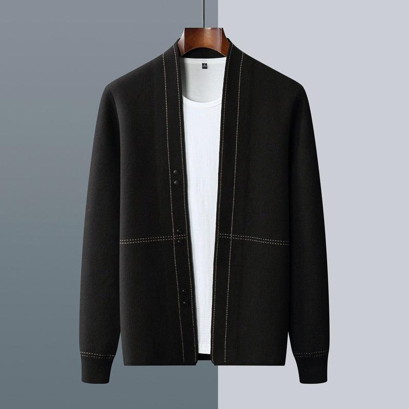 Men's New Wool Cardigan Coat - Amazitshop
