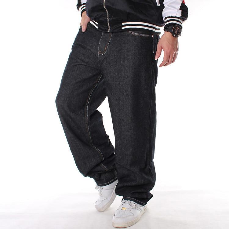 Men's Plus Size Trousers Hip - hop Printed Loose Skateboarding Pants - Amazitshop