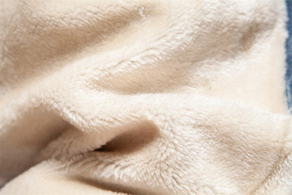 Men's Plush Denim Jacket In European Size - Amazitshop