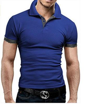 Men's Polo Fir Contrast Simple T-Shirt - Amazitshop