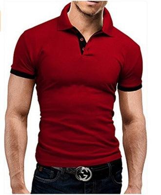 Men's Polo Fir Contrast Simple T-Shirt - Amazitshop