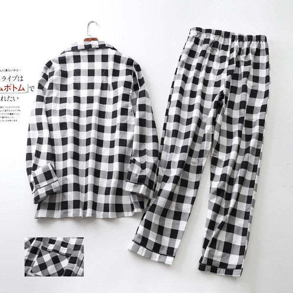 Men's Printed Long - sleeved Trousers Pajama Set - Amazitshop