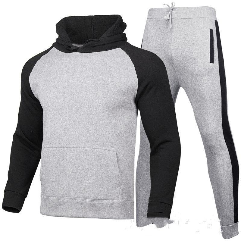 Men's Raglan Sleeve Sports Suit Stitching Sweater - Amazitshop