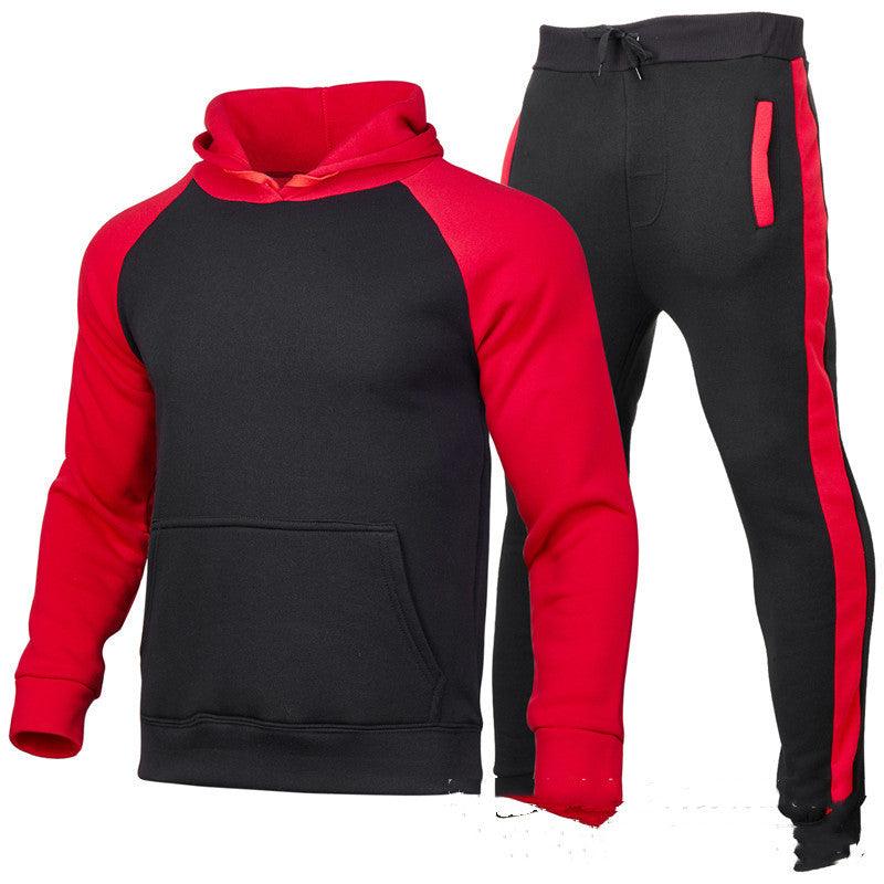 Men's Raglan Sleeve Sports Suit Stitching Sweater - Amazitshop