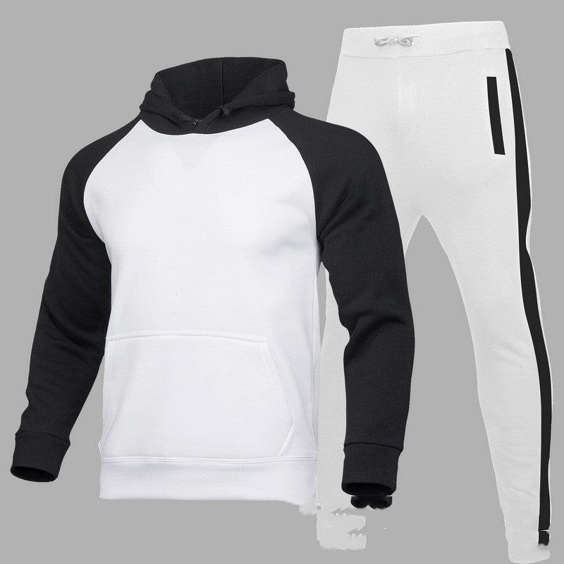 Men's Raglan Sleeve Sports Suit Stitching Sweater - Amazitshop