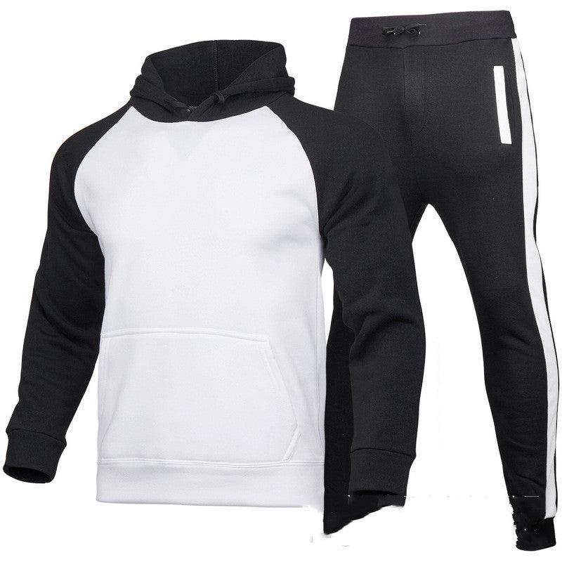 Men's Raglan Sleeve Sports Suit Stitching Sweater - Amazitshop
