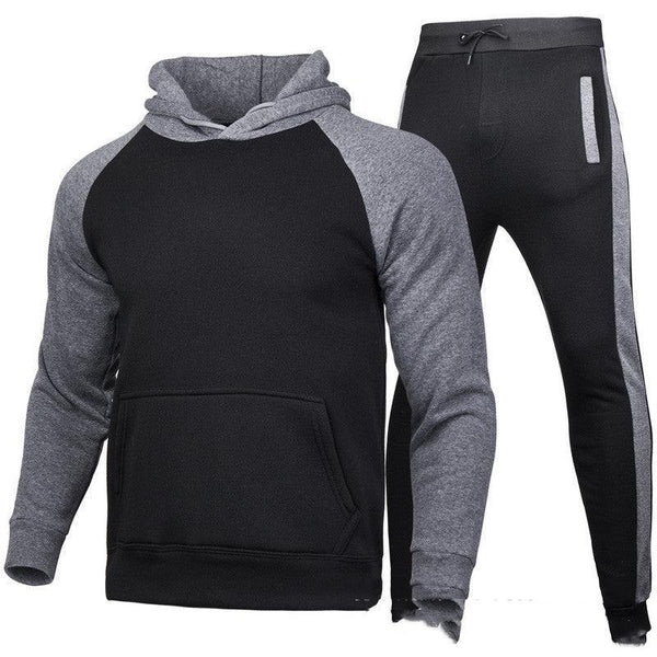 Men's Raglan Sleeve Sports Suit Stitching Sweater - Amazitshop