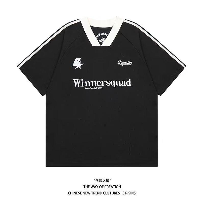 Men's Short - sleeved Summer Fashion V - neck T-shirt Casual Loose - Amazitshop