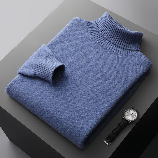 Men's Solid Color Sweater Bottoming Shirt - Amazitshop