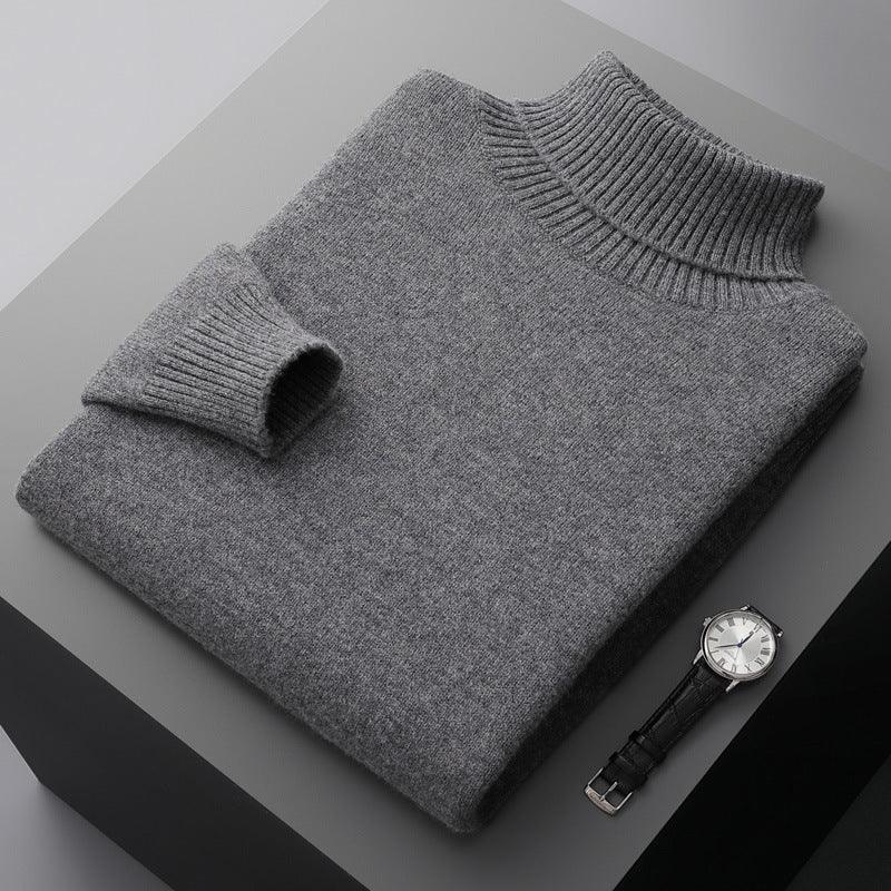 Men's Solid Color Sweater Bottoming Shirt - Amazitshop