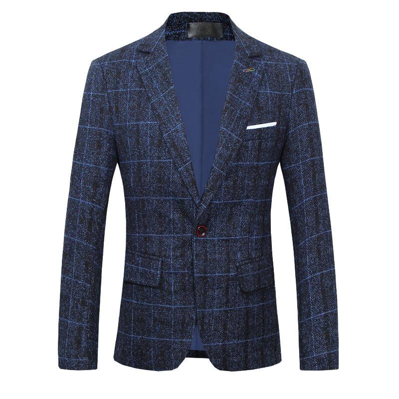 Men's Suits, Coats, Dresses, Slim - fitting Plaid Suits - Amazitshop