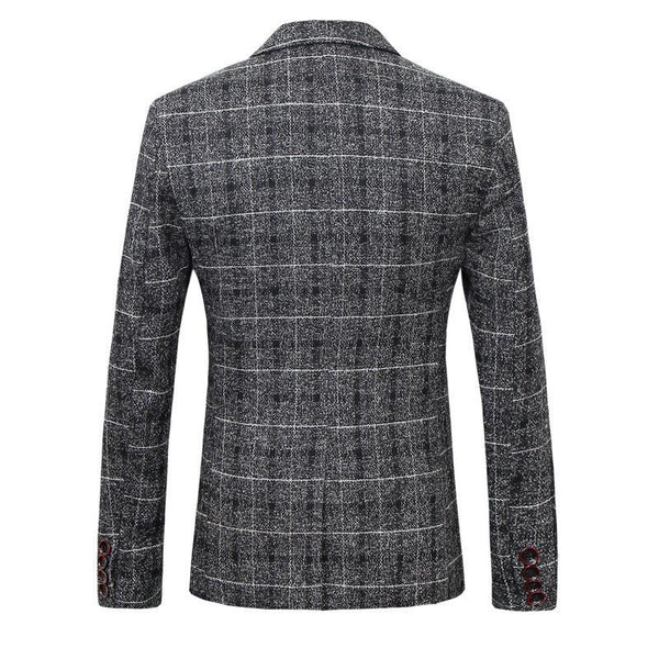 Men's Suits, Coats, Dresses, Slim - fitting Plaid Suits - Amazitshop