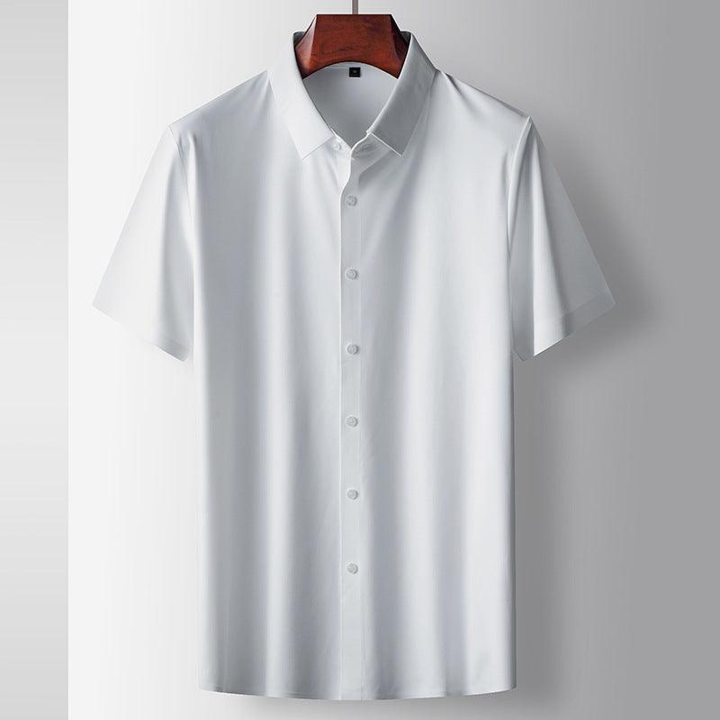 Men's T-shirt Summer Micro Elastic Seamless Short Sleeve Casual Shirt - Amazitshop