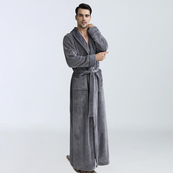Men's Winter Coral Fleece Nightgown Homewear Thickened Pajamas - Amazitshop