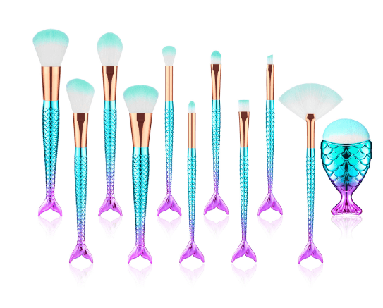 Mermaid Shaped Makeup Brushes - Amazitshop