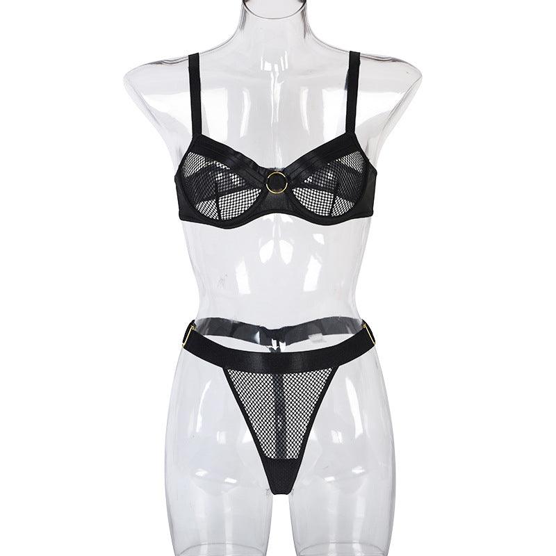 Mesh Stitching Ladies Sexy Lingerie Set - Amazitshop