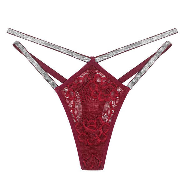 Mesh Traceless Adjustable Lace Thong - Amazitshop