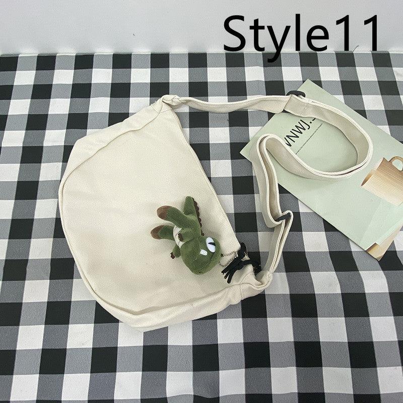 Messenger Bag Men's Canvas Bag Shoulder Bag Boys Light And Versatile Small Satchel - Amazitshop